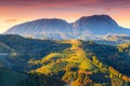 Stunning autumn landscape with colorful forest,Holbav,Transylvania,Romania,Europe Royalty Free Stock Photo