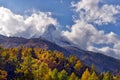 Stunning autumn scenery of famous alp peak Matterhorn. Swiss Alps, Valais Royalty Free Stock Photo