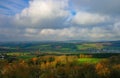 Stunning autumn scenery of hills of Westerwald, Rhineland-Palatinate, Germany Royalty Free Stock Photo