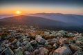 Stunning autumn sunrise in Karkonosze national park