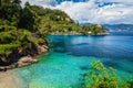 Stunning bay and seashore with waterfront villas, Portofino, Liguria, Italy Royalty Free Stock Photo