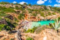 Stunning beach Cala des Moro Majorca Spain, Mediterranean Sea Royalty Free Stock Photo