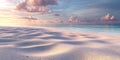Stunning Beach Sunset Serene Ocean Soft Sand Royalty Free Stock Photo
