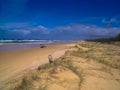 Driving the stunning beaches of Fraser Island, Australia Royalty Free Stock Photo