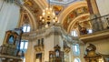 Stunning and beautiful details of sculpture, painting and decoration in baroque style inside Salzburg Cathedral in Austria
