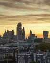 Stunning beautiful landscape cityscape skyline image of London in England during colorful Autumn sunrise Royalty Free Stock Photo