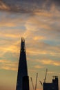 Stunning beautiful landscape cityscape skyline image of London in England during colorful Autumn sunrise Royalty Free Stock Photo