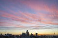 Stunning beautiful landscape cityscape skyline image of London in England during colorful Autumn sunrise Royalty Free Stock Photo