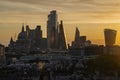 Stunning beautiful landscape cityscape skyline image of London in England during colorful Autumn sunrise Royalty Free Stock Photo