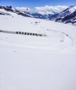 Stunning Beautiful Panoramic view of Snowcapped Bernese mountain alps Landscape in Jungfrau region, Bernese Oberland, Switzerland Royalty Free Stock Photo