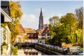 Stunning beauty at the canals of Strasbourg, France Royalty Free Stock Photo