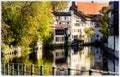 Stunning beauty at the canals of Strasbourg, France Royalty Free Stock Photo