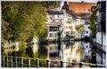 Stunning beauty at the canals of Strasbourg, France Royalty Free Stock Photo