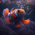 The Stunning Beauty of Clownfish in their Natural Habitat, generative ai Royalty Free Stock Photo