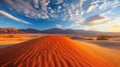 Desert panaromic view landscape. AI generated art