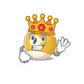 A stunning of billiard ball stylized of King on cartoon mascot style
