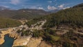 Stunning bird's-eye view of the Dimchai River and mountain ranges.