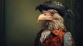Sci-fi Baroque Eagle Costume Portrait