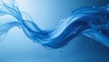 Stunning Blue Abstract Wave: Elegant Background Design Royalty Free Stock Photo