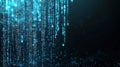 Stunning Blue Background Featuring Repeated Binary Code for Tech and Digital Imagery Royalty Free Stock Photo