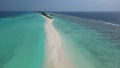 stunning blue ocean and sandy white island maldives top drone aeral view deserted hidden beach