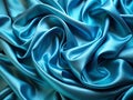 Stunning Blue Silk Waves Background A Luxurious Flowing Design Element with Deep Depth of Field for Sophisticated Royalty Free Stock Photo