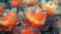 Stunning Bright Orange Flowers Generated by AI: Vibrant Blooms