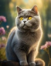 Stunning British Shorthair Cat With Yellow Eyes - National Geographic