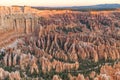 The Stunning Bryce Canyon In All Its Glory At Sunrise, Amazing Limetstone Hoodoo With Various Shades Of Oranges And Reds