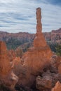 The Stunning Bryce Canyon In All Its Glory At Sunrise, A Close Up Of An Amazing Limetsone Hoodoo With Various Shades Of Oranges