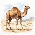 Detailed Camel Watercolor Clipart For Digital Painting And Paper Crafting