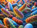 A Stunning CGI Portrait of an E coli Bacterium A Microscopic Journey into Cellular Structures and Microbiology Royalty Free Stock Photo