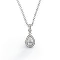 Stunning Chain Piece With Hollow Halo Design And Drop-shaped Diamonds