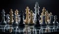 Stunning Chess Pieces Reflection Royalty Free Stock Photo