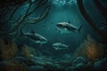 Velvet Belly Fish Underwater Lush Nature by Generative AI