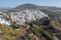 Stunning cityscape of Fira, the main town of Santorini overlooking the caldera in Greece