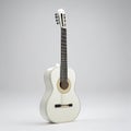 This stunning classical guitar boasts an exquisite design . on white background, Generative Ai