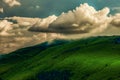 Stunning close-up of cloud view and mountain scenery.
