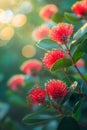 Stunning close-up of Corymbia ficifolia blooms