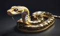 Golden Python: A Majestic Serpent in Close-Up Royalty Free Stock Photo