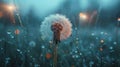 Pusteblume - Close-up of a Beautiful Dandelion Flower in a Field Royalty Free Stock Photo