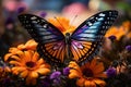 Intricate Details and Vibrant Colors: Close-up of a Butterflys Wings Royalty Free Stock Photo