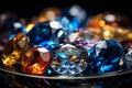 Radiant Gems: A Captivating Display of Sparkling Gemstones and Diamonds