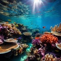 Vibrant Coral Reef: A Conservation Success Story Royalty Free Stock Photo