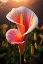 Blooming Beauty: Calla Lily in a Field of Vibrant Colors Royalty Free Stock Photo