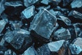 Explore the captivating world of obsidian with this stunning close-up image showcasing its smooth, glassy texture and deep, Royalty Free Stock Photo
