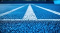 Minimalist Blue Tennis Court Background with White Lines - Close Up Shot of Sports Field Royalty Free Stock Photo