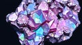 Iridescent Bismuth Crystal Cluster: A Spectrum of Earthly Beauty Royalty Free Stock Photo