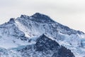 Stunning close up view of famous Jungfrau peak north face, Switzerland