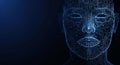 Digital Circuitry Human Face Representing Artificial Intelligence and Data Processing for Tech Industry Innovation Royalty Free Stock Photo